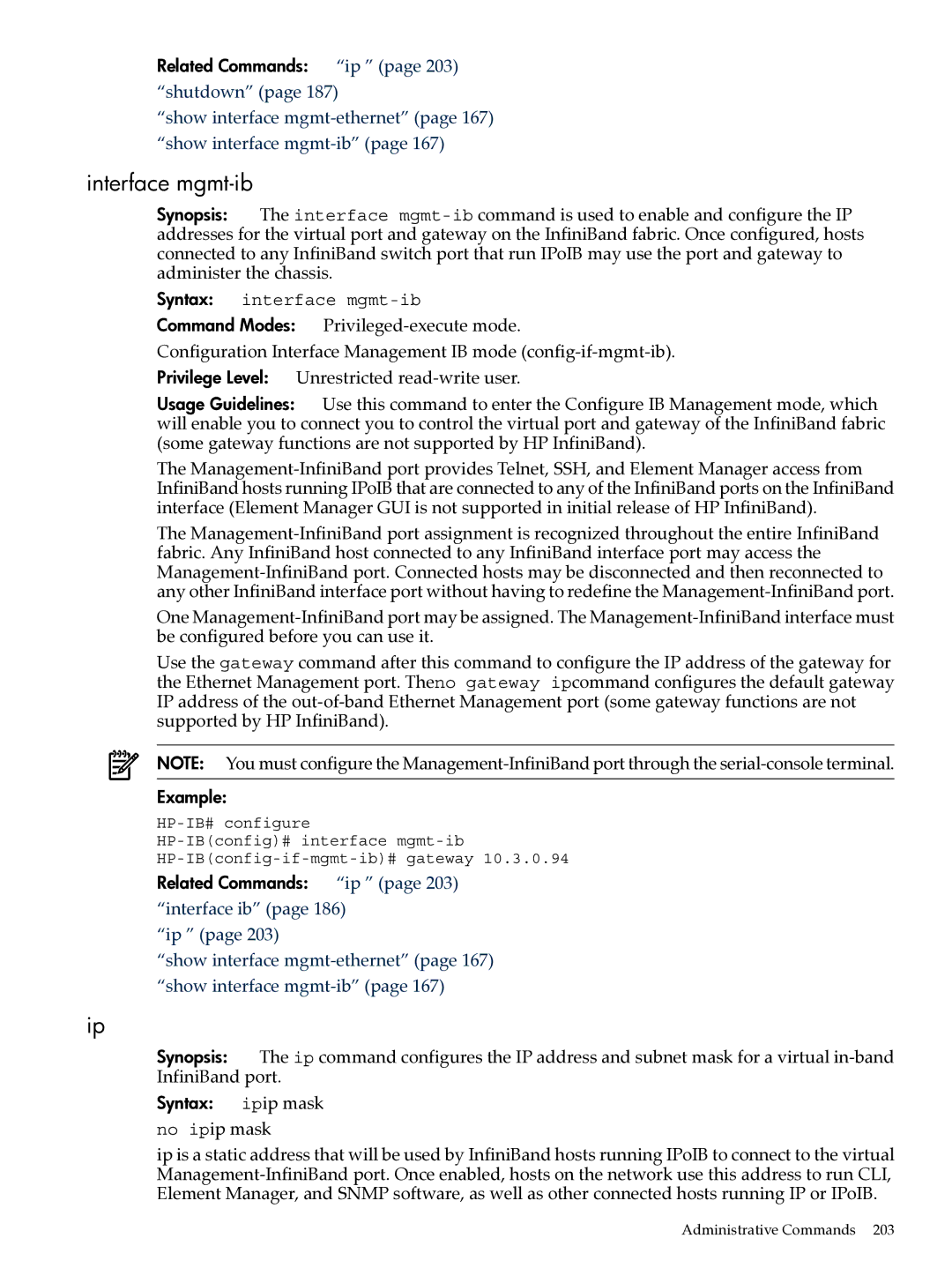 HP UX 11i v2 Networking Software manual Interface mgmt-ib, Related Commands ip, Syntax ipip mask, No ipip mask 