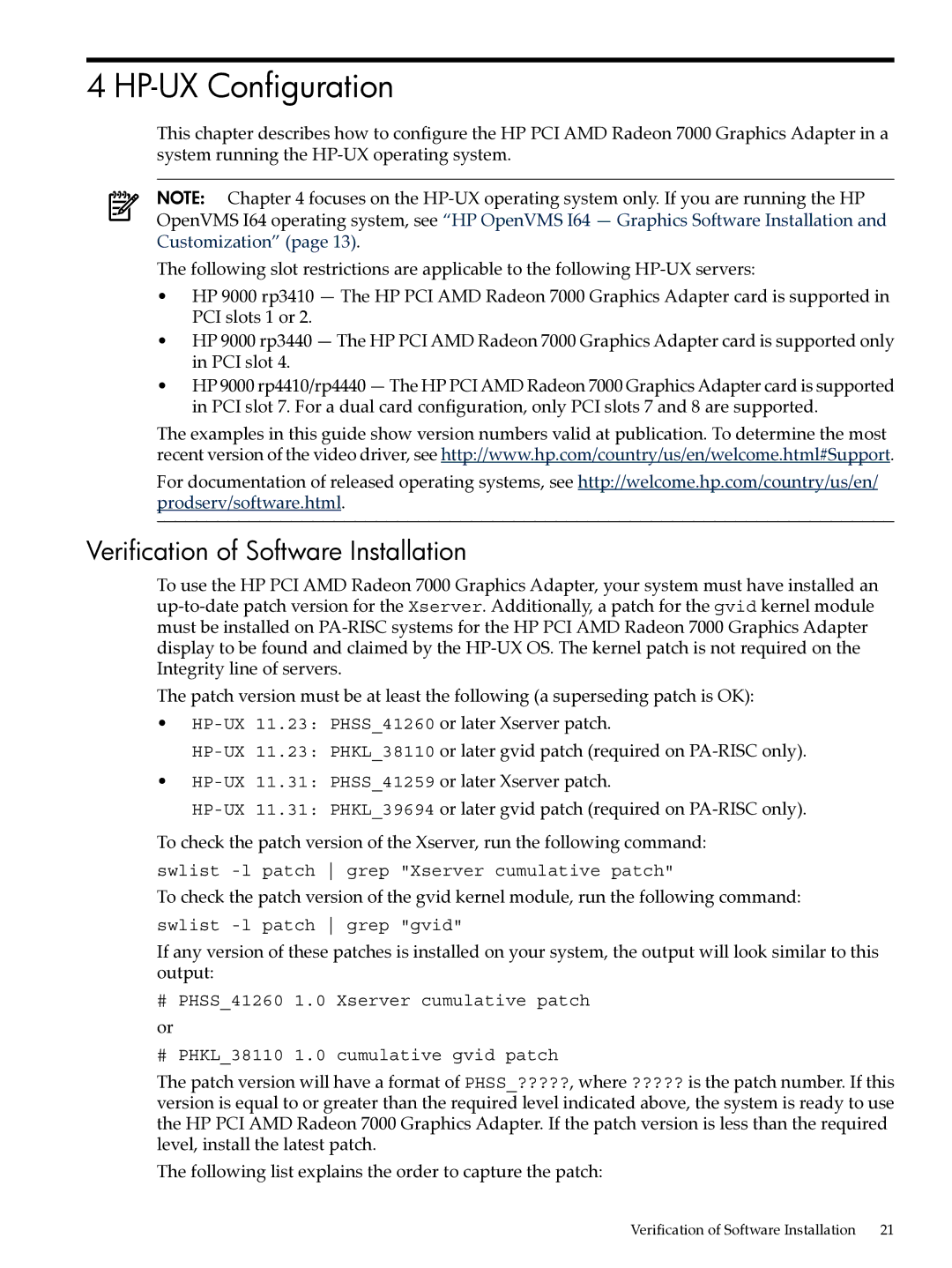 HP UX 11i v2 Networking Software manual HP-UX Configuration, Verification of Software Installation 