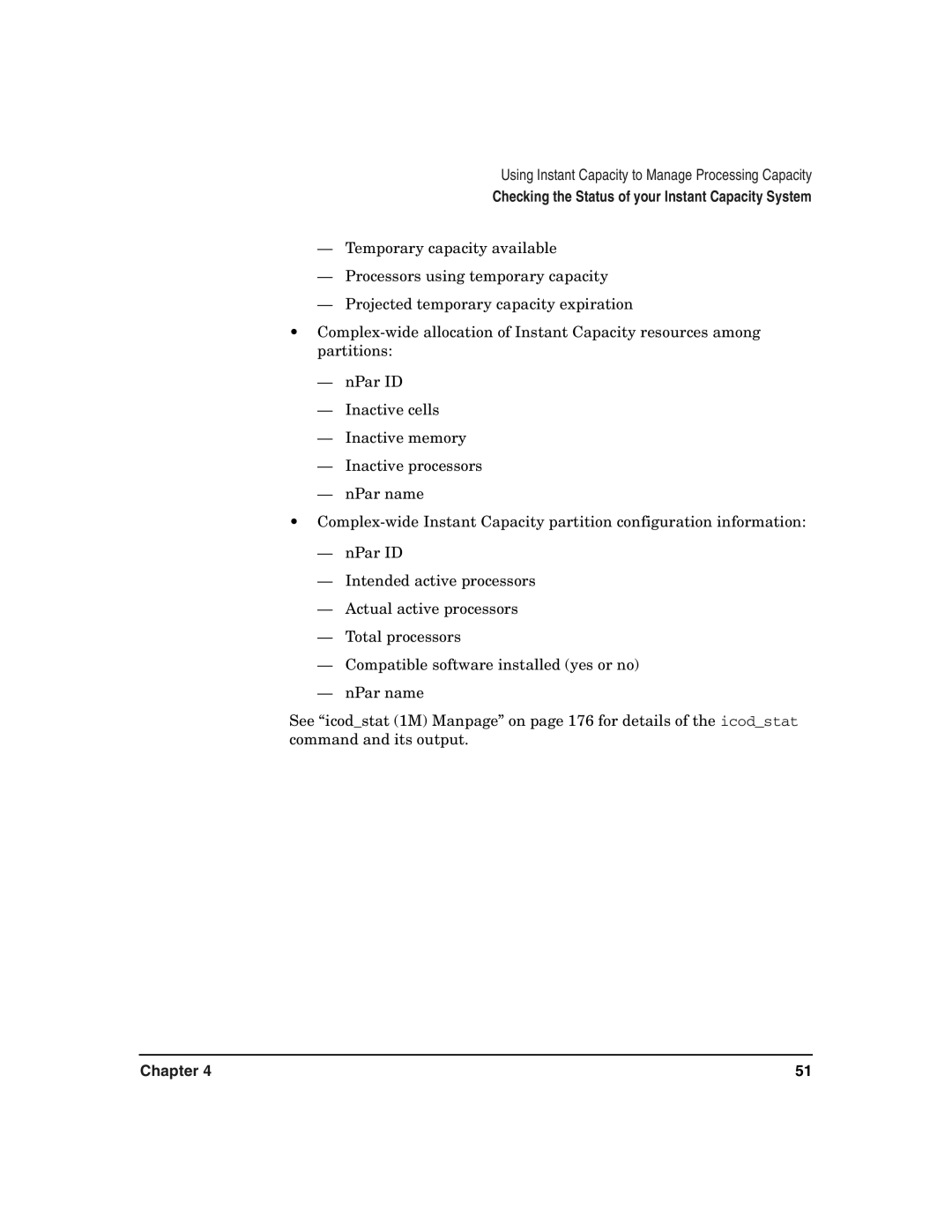 HP UX 11i v2 manual Checking the Status of your Instant Capacity System 