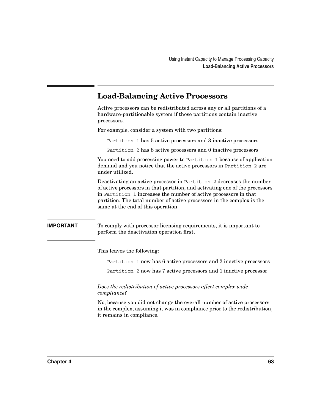 HP UX 11i v2 manual Load-Balancing Active Processors 