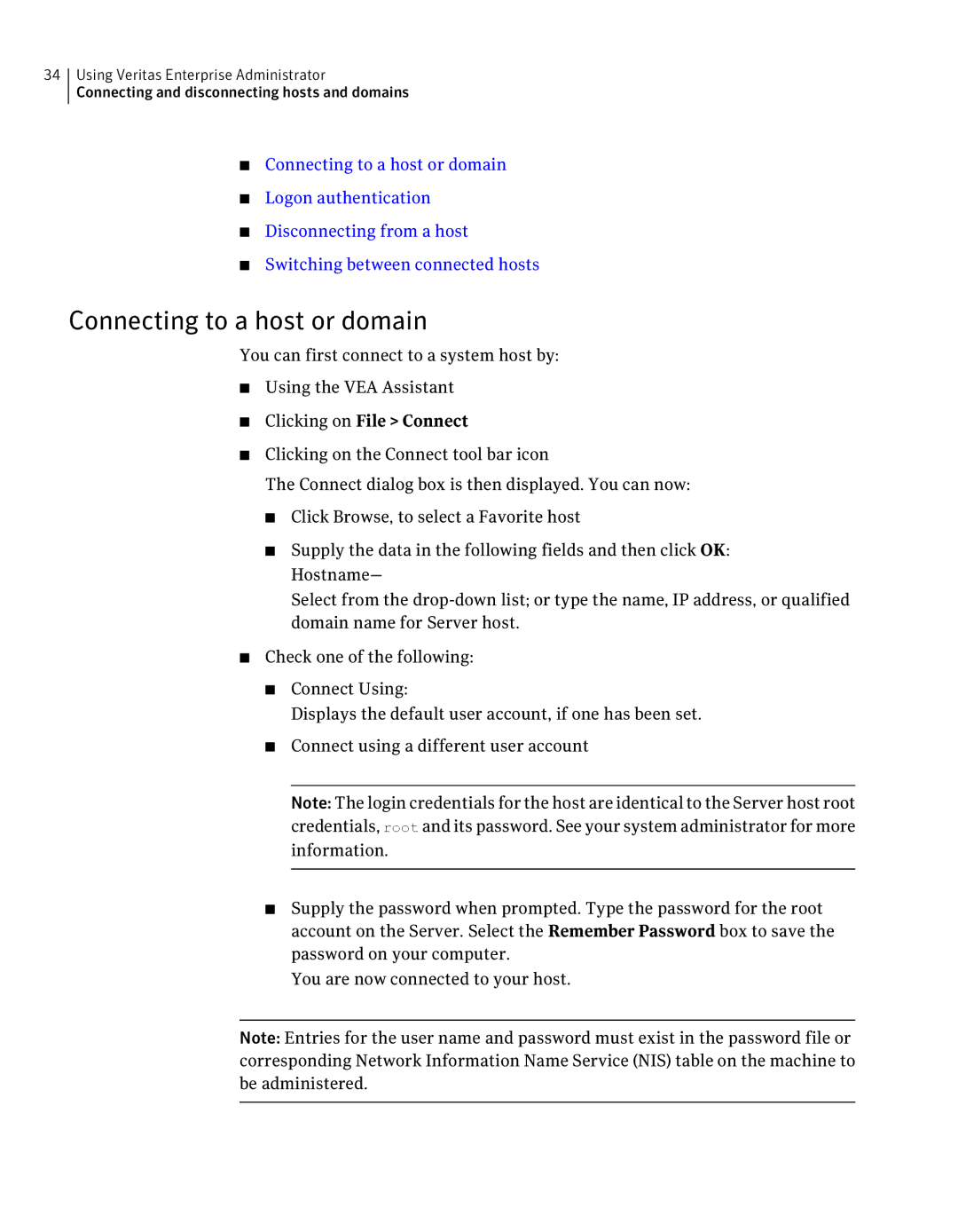 HP UX 11i Volume Management (LVM/VxVM) Software manual Connecting to a host or domain, Clicking on File Connect 