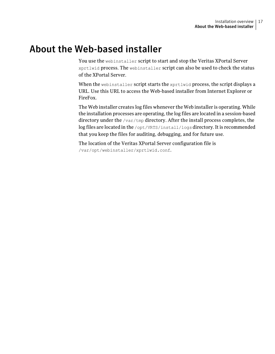 HP UX 11i Volume Management (LVM/VxVM) Software manual About the Web-based installer 