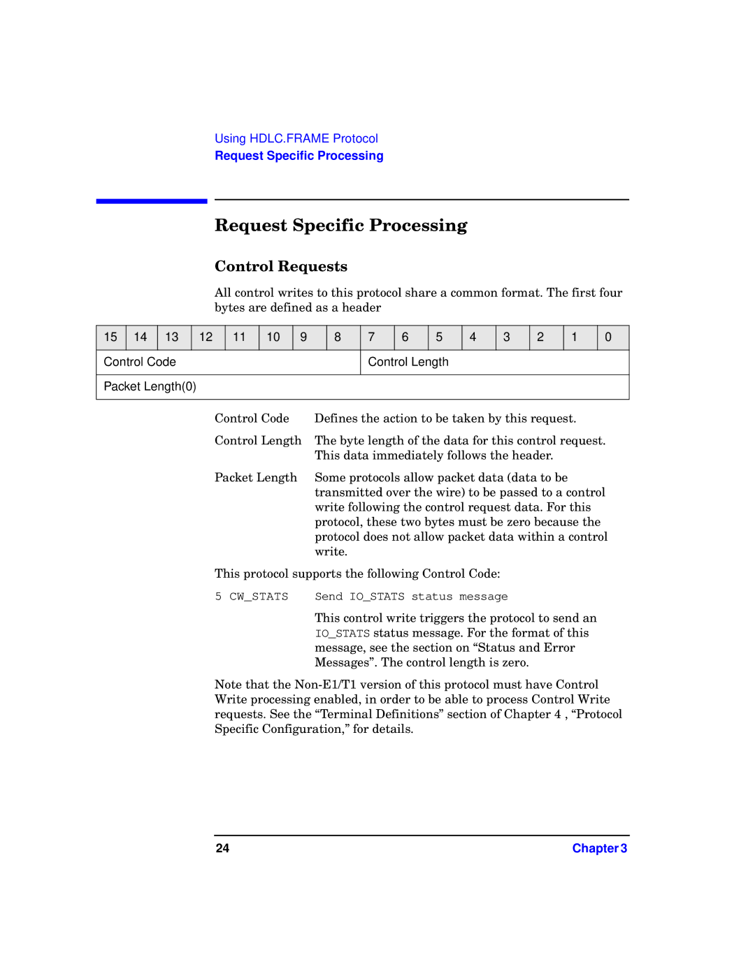 HP UX 11.x Operating Systems manual Request Specific Processing, Control Requests 