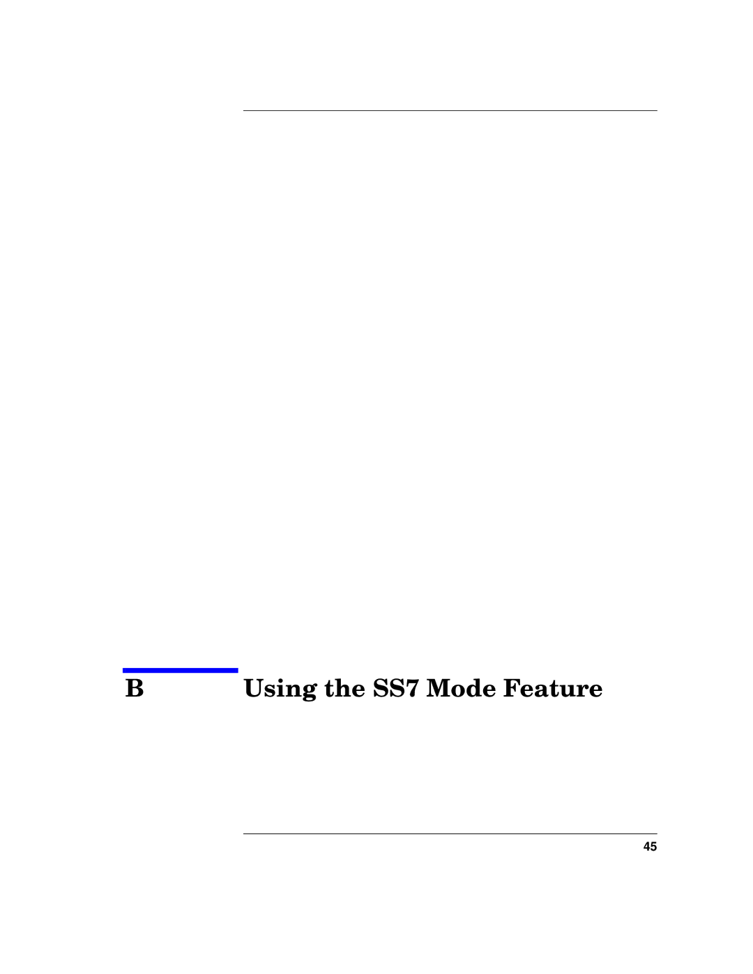 HP UX 11.x Operating Systems manual Using the SS7 Mode Feature 