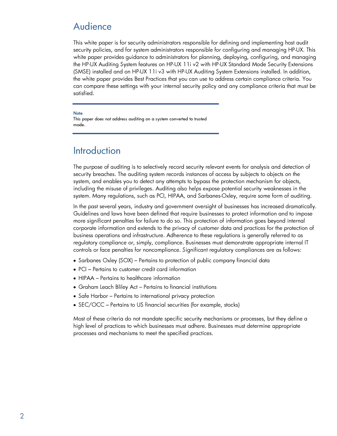 HP UX Auditing System Extensions manual Audience, Introduction 