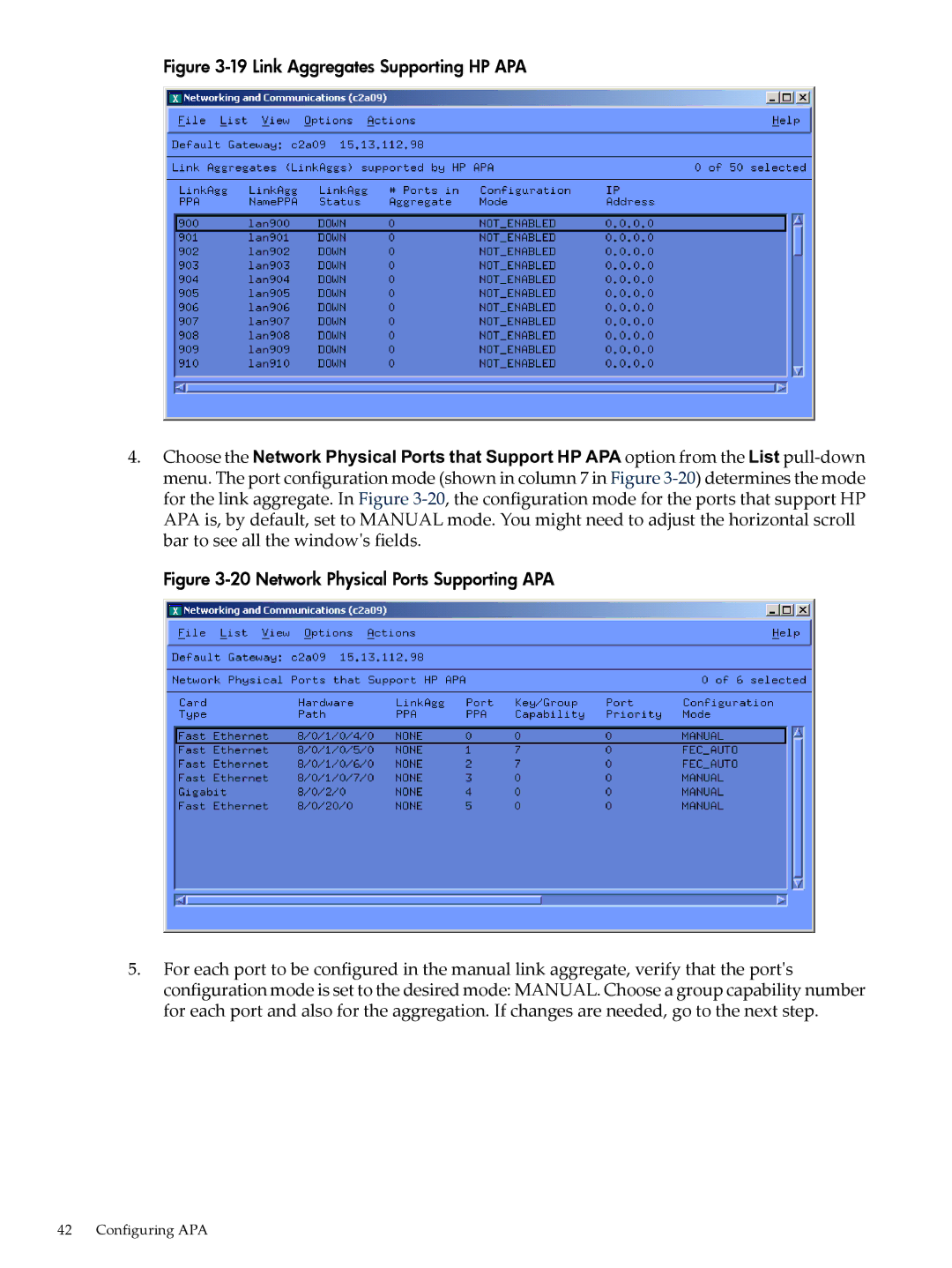 HP UX Auto Port Aggregation (APA) Software manual Link Aggregates Supporting HP APA 