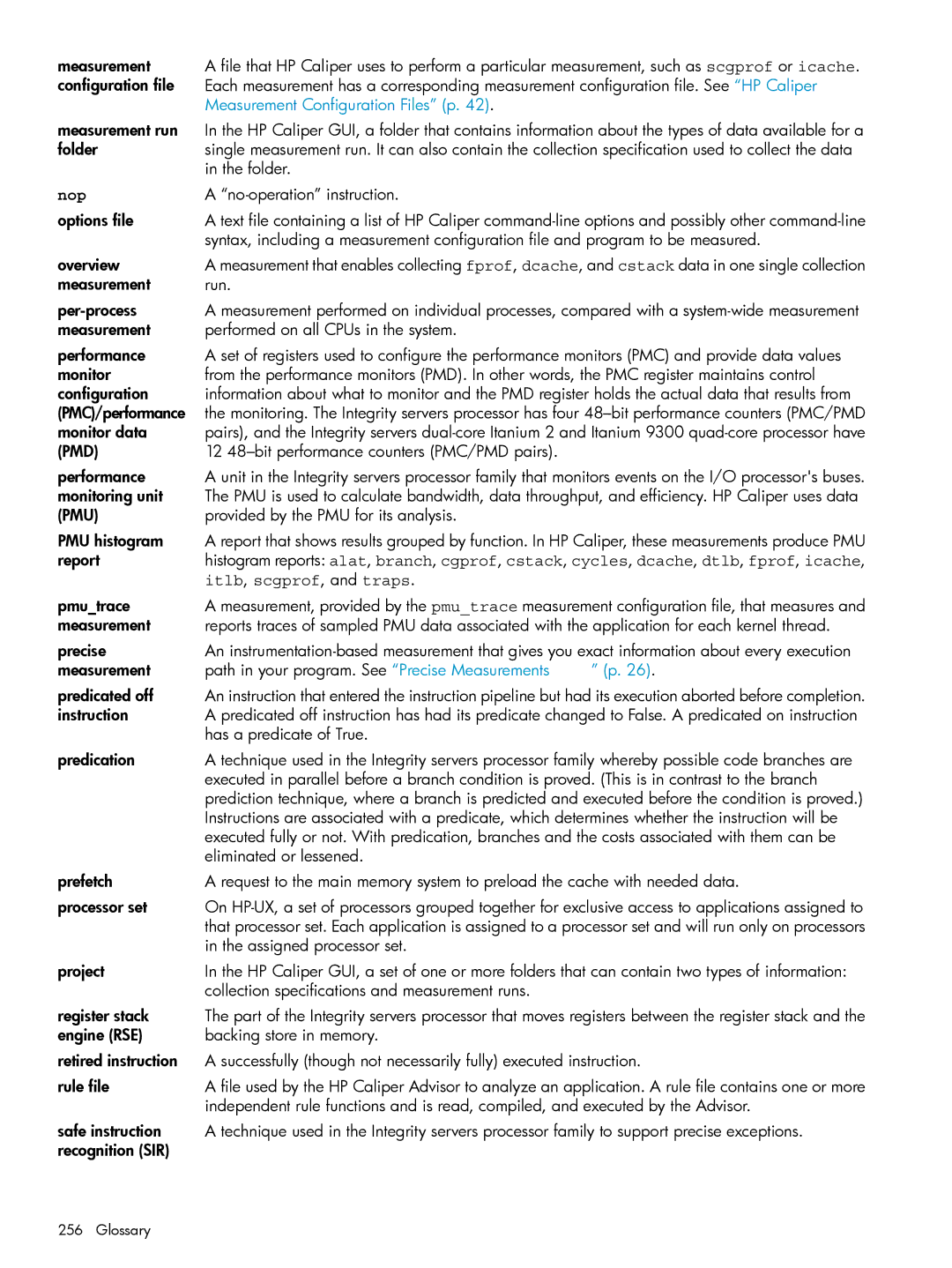 HP UX Caliper Software manual Nop 