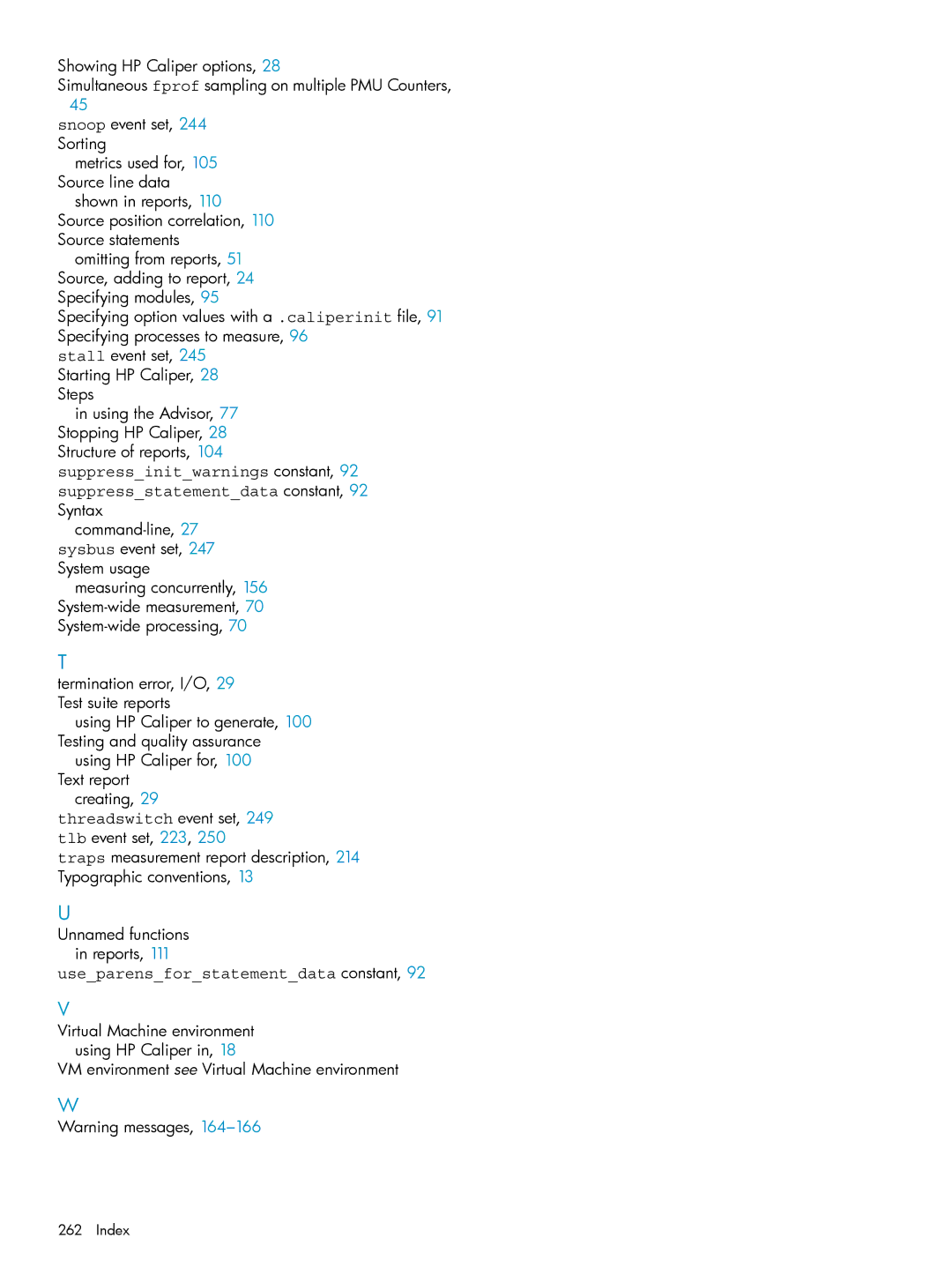 HP UX Caliper Software manual Useparensforstatementdata constant 