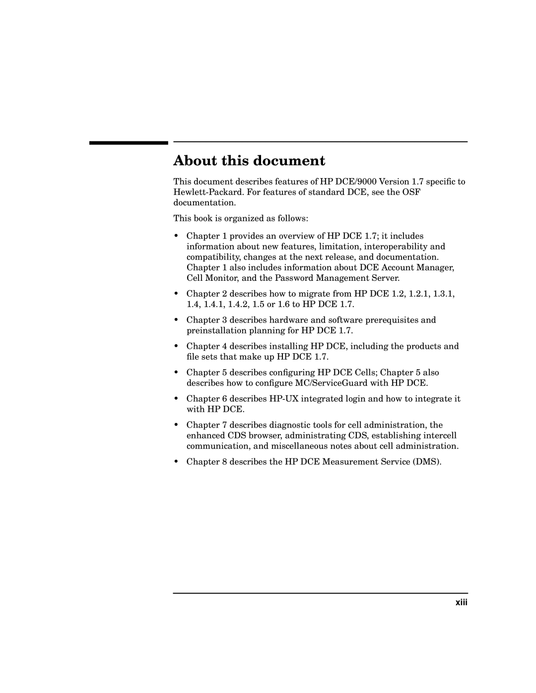 HP UX DCE Software manual About this document 