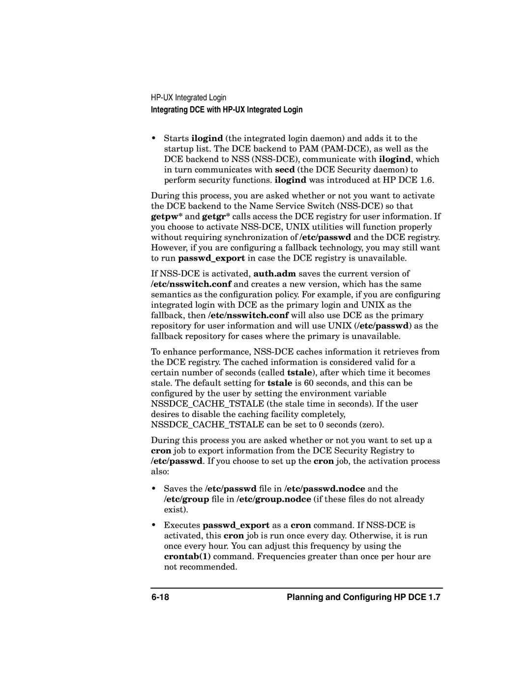 HP UX DCE Software manual Integrating DCE with HP-UX Integrated Login 