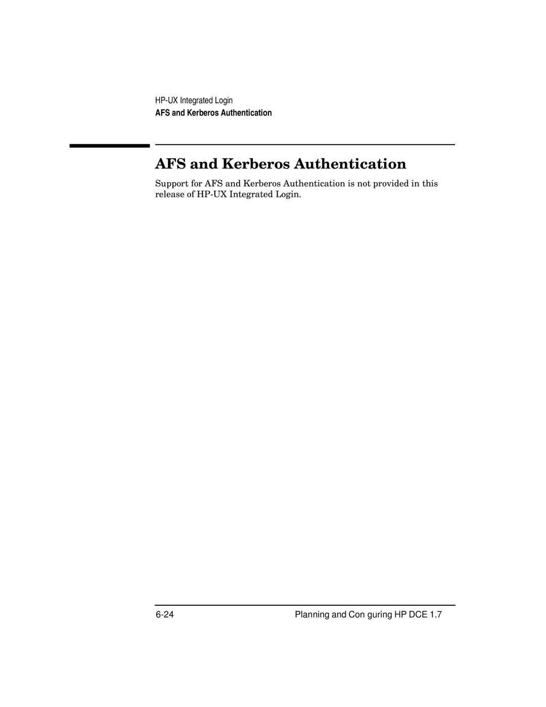 HP UX DCE Software manual AFS and Kerberos Authentication 