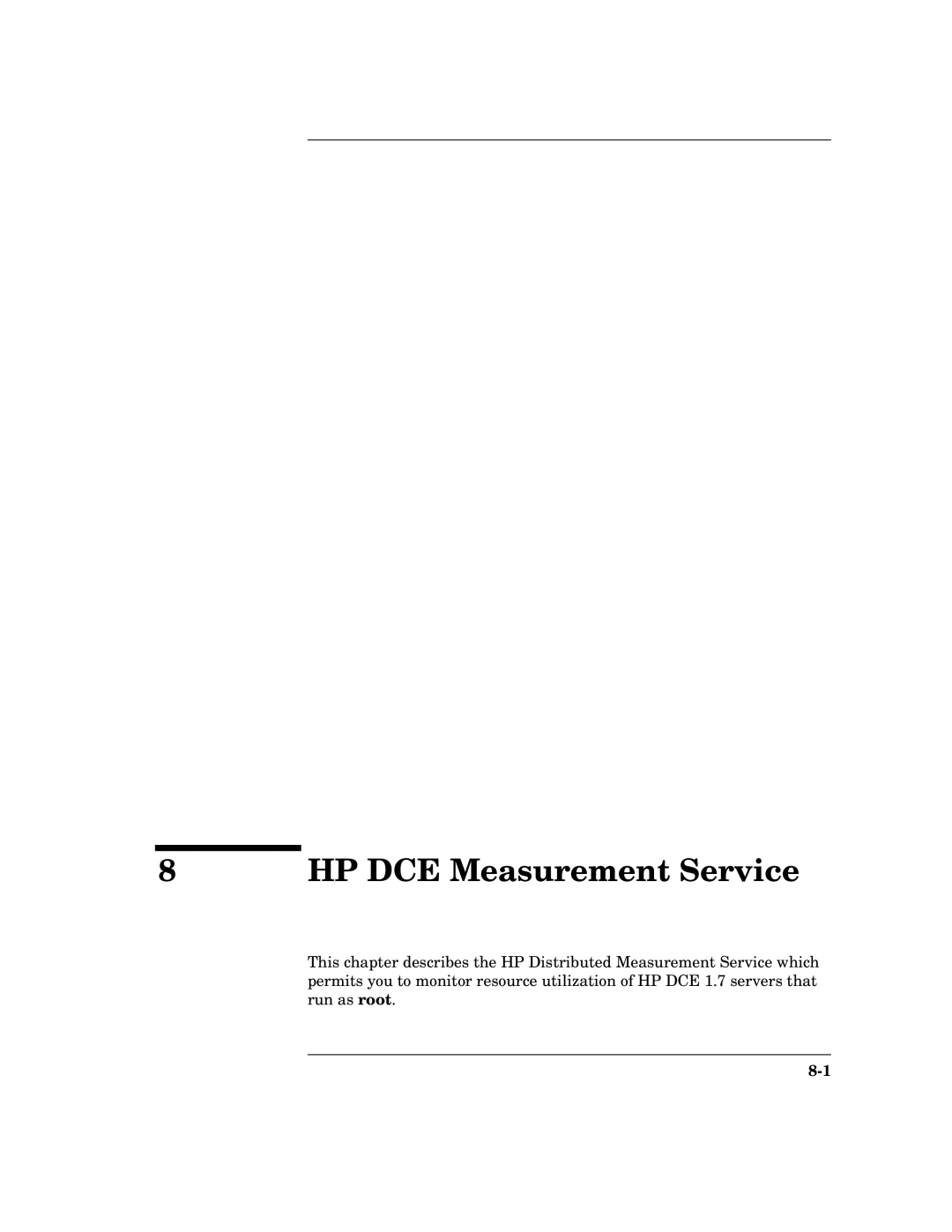 HP UX DCE Software manual HP DCE Measurement Service 