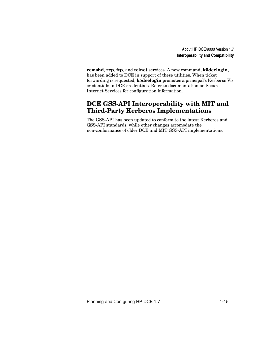 HP UX DCE Software manual Interoperability and Compatibility 