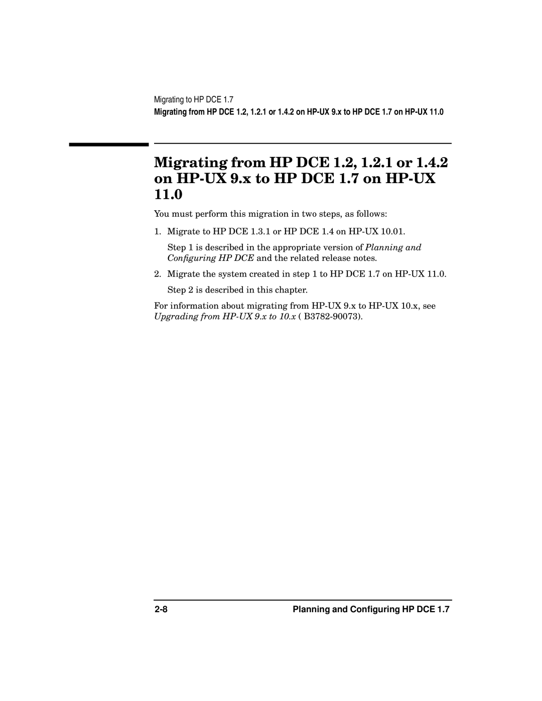 HP UX DCE Software manual Migrating to HP DCE 