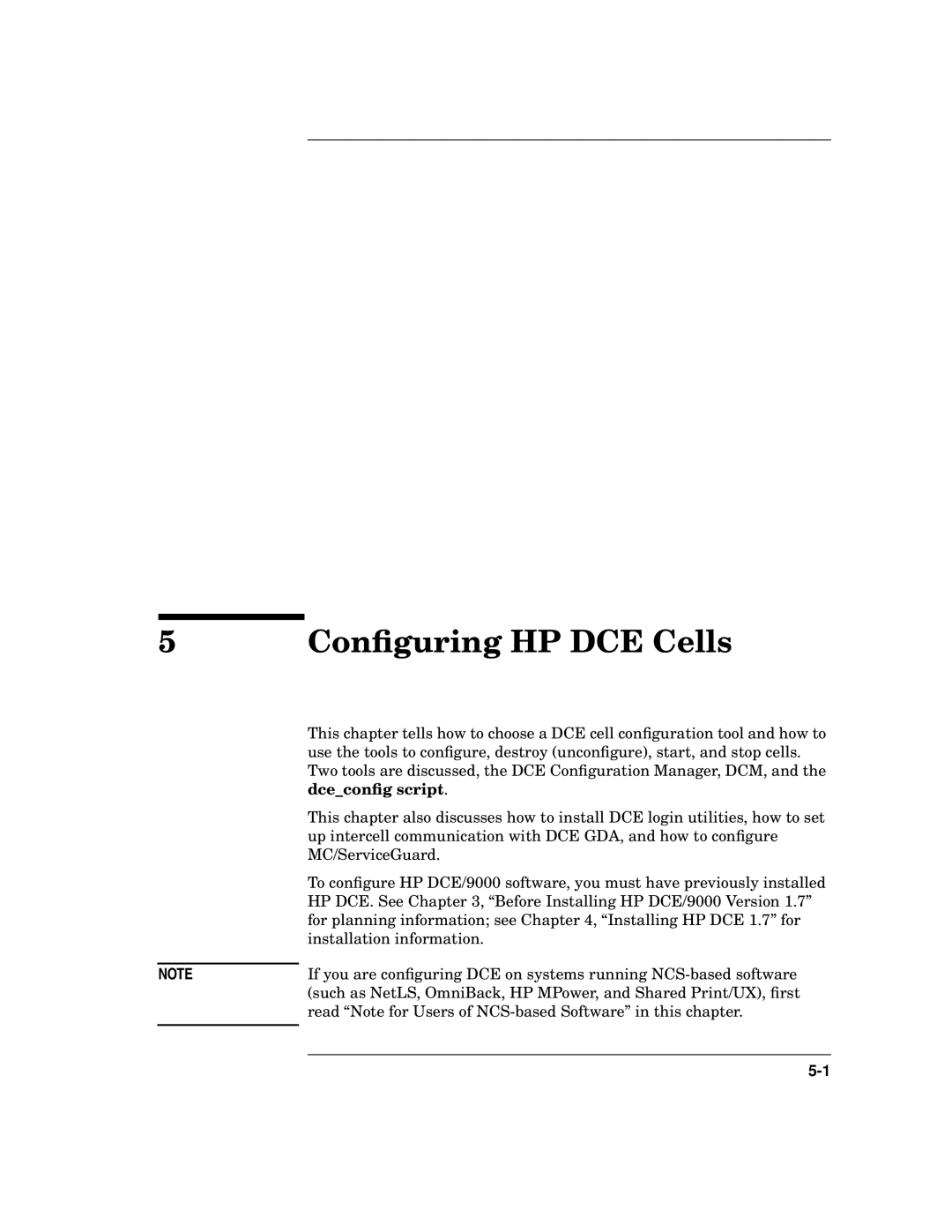 HP UX DCE Software manual Conﬁguring HP DCE Cells, Dceconﬁg script 