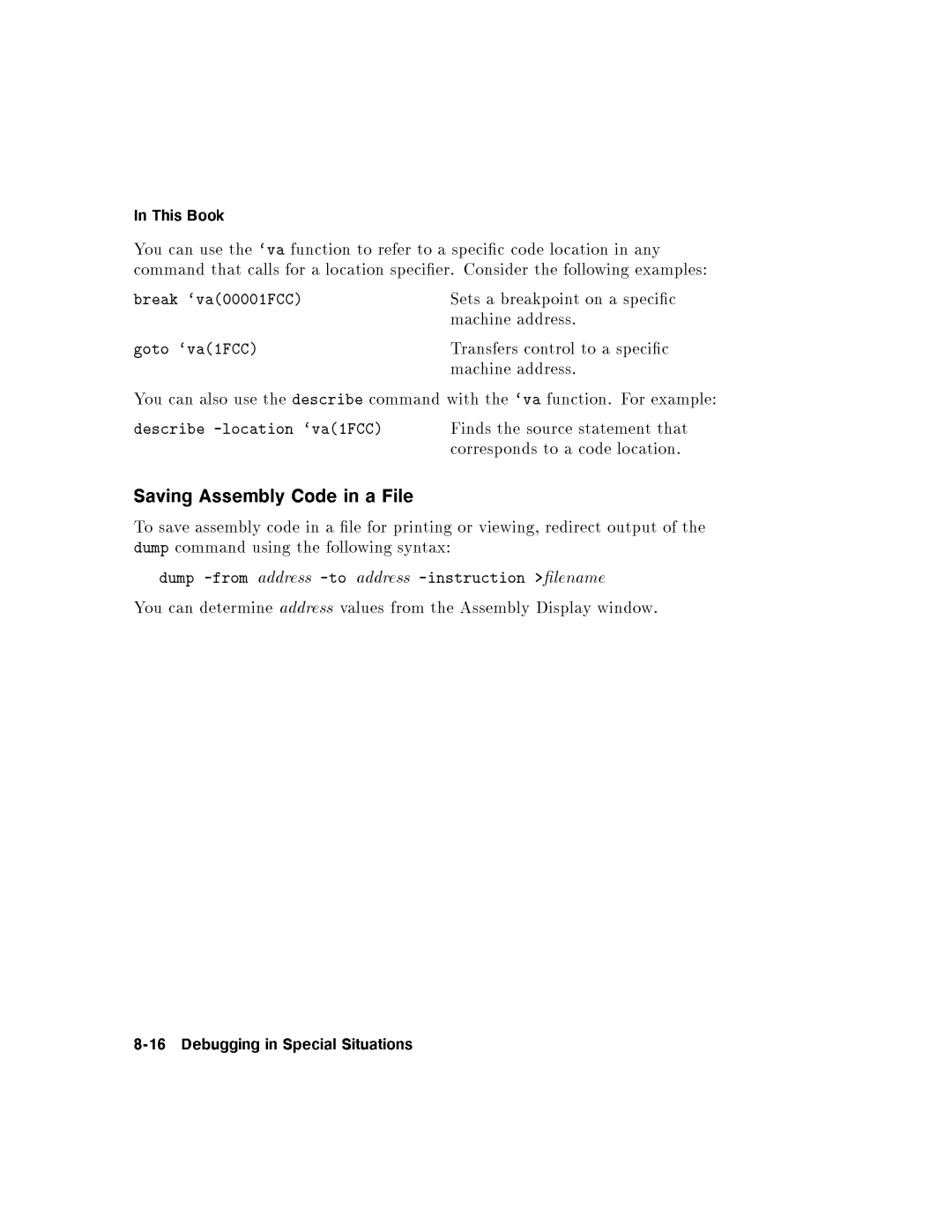 HP UX Debugging Tools manual 16DebugginginSpecialSituations 