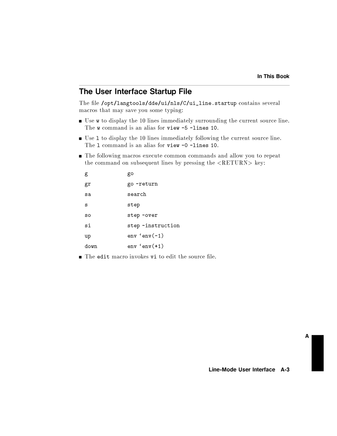 HP UX Debugging Tools manual Line-ModeUserInterfaceA-3 