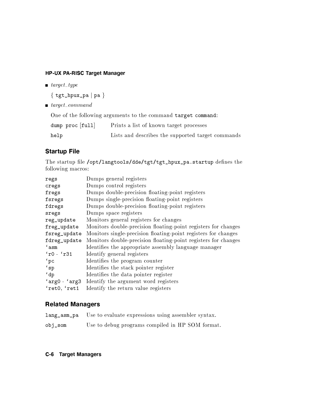 HP UX Debugging Tools manual 