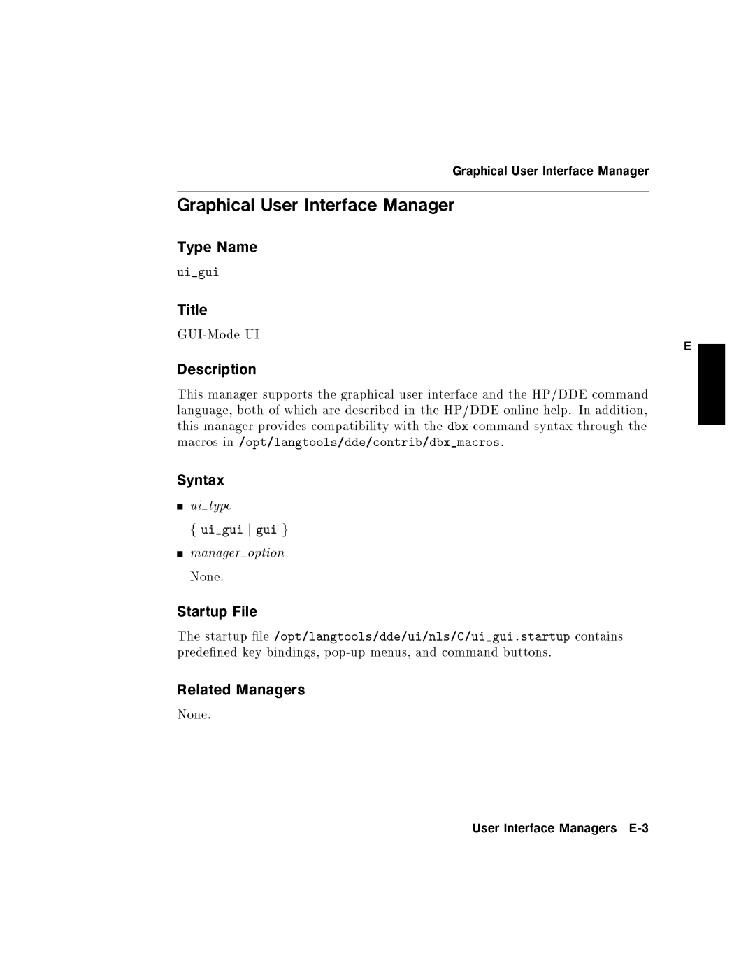 HP UX Debugging Tools manual UserInterfaceManagerGraphicalUserInterfaceManager 