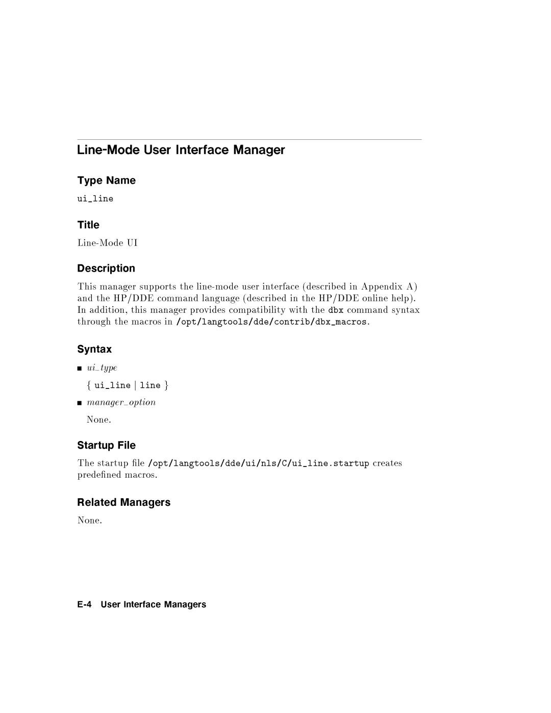 HP UX Debugging Tools manual 4UserInterfaceManagers 