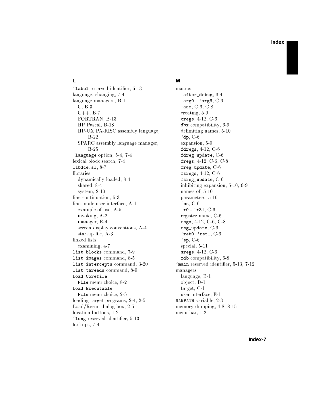 HP UX Debugging Tools manual 