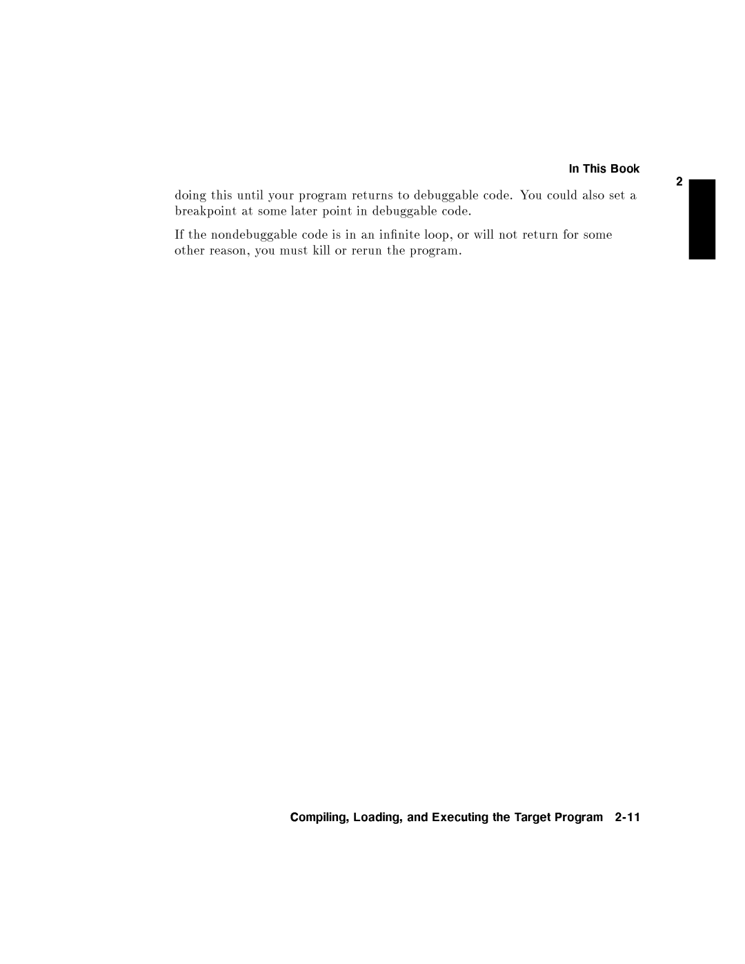 HP UX Debugging Tools manual Compiling,Loading,andExecutingtheTargetProgram2-11 