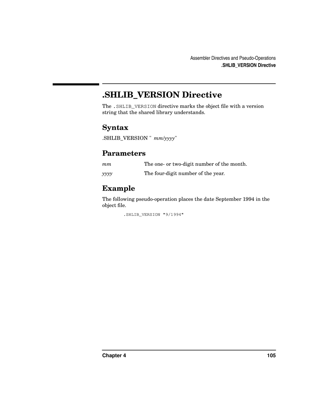 HP UX Developer Tools manual Shlibversion Directive 