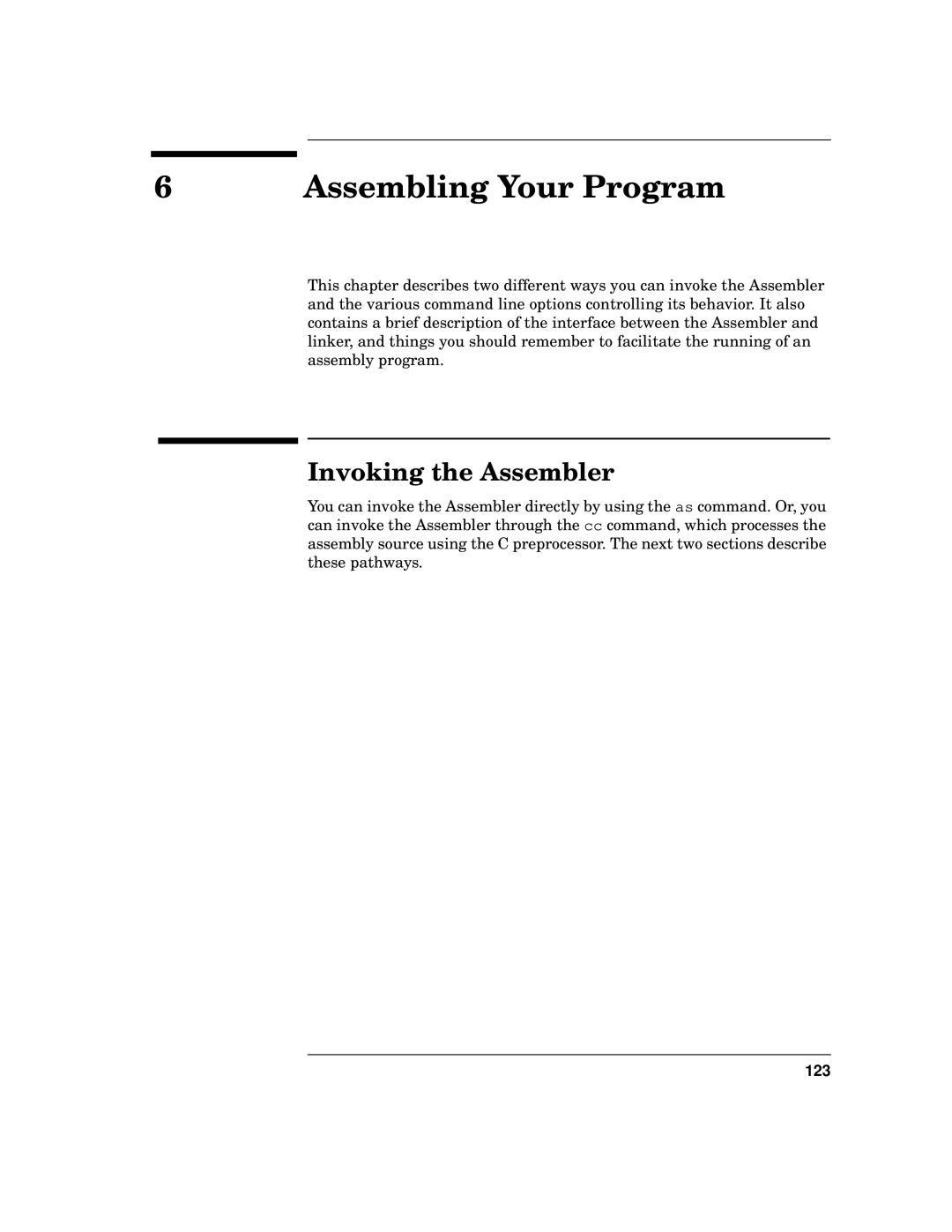 HP UX Developer Tools manual Invoking the Assembler, 123 