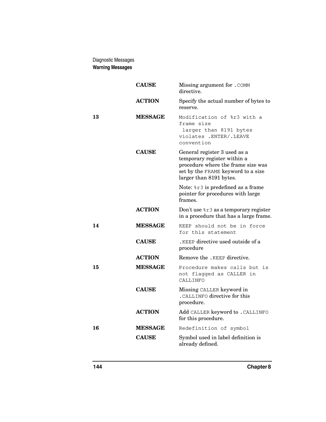 HP UX Developer Tools manual Reserve, 144 