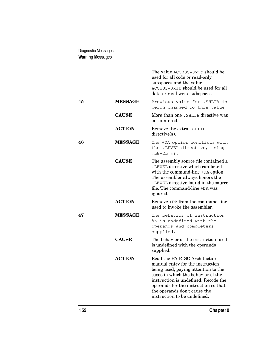 HP UX Developer Tools manual Used to invoke the assembler, 152 