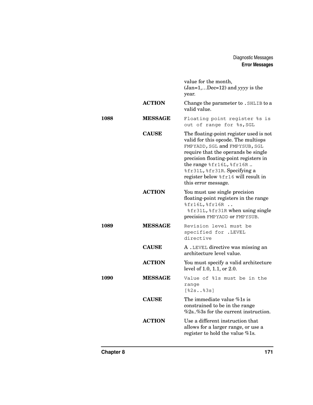 HP UX Developer Tools manual 1088, 1089, 1090 