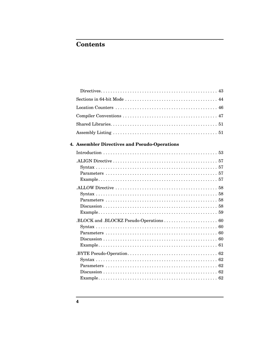 HP UX Developer Tools manual Assembler Directives and Pseudo-Operations 