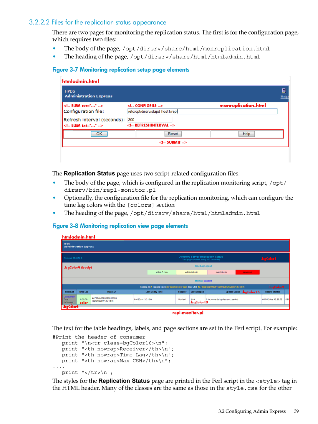 HP UX Direry Server manual Files for the replication status appearance 