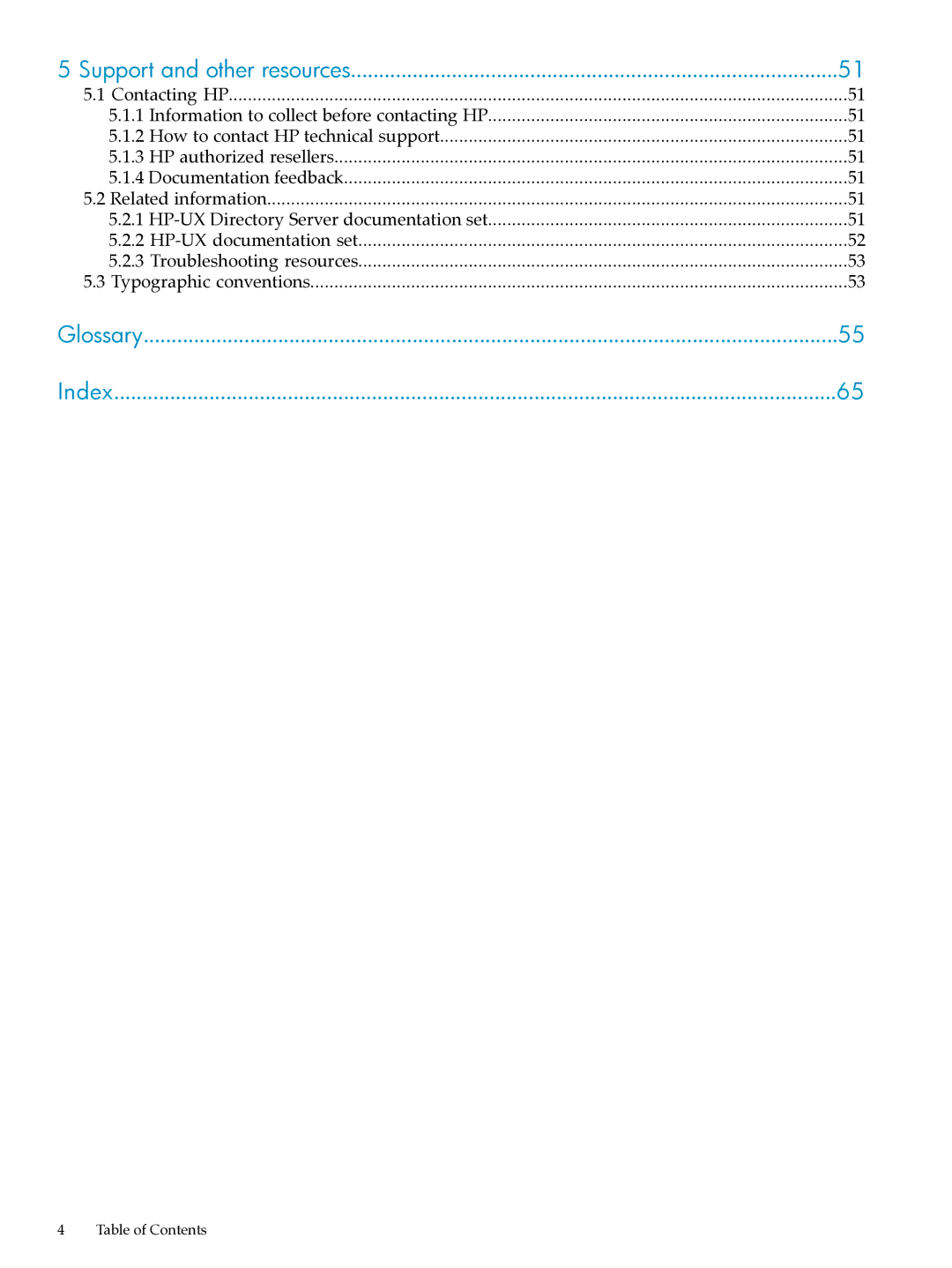 HP UX Direry Server manual Glossary Index 