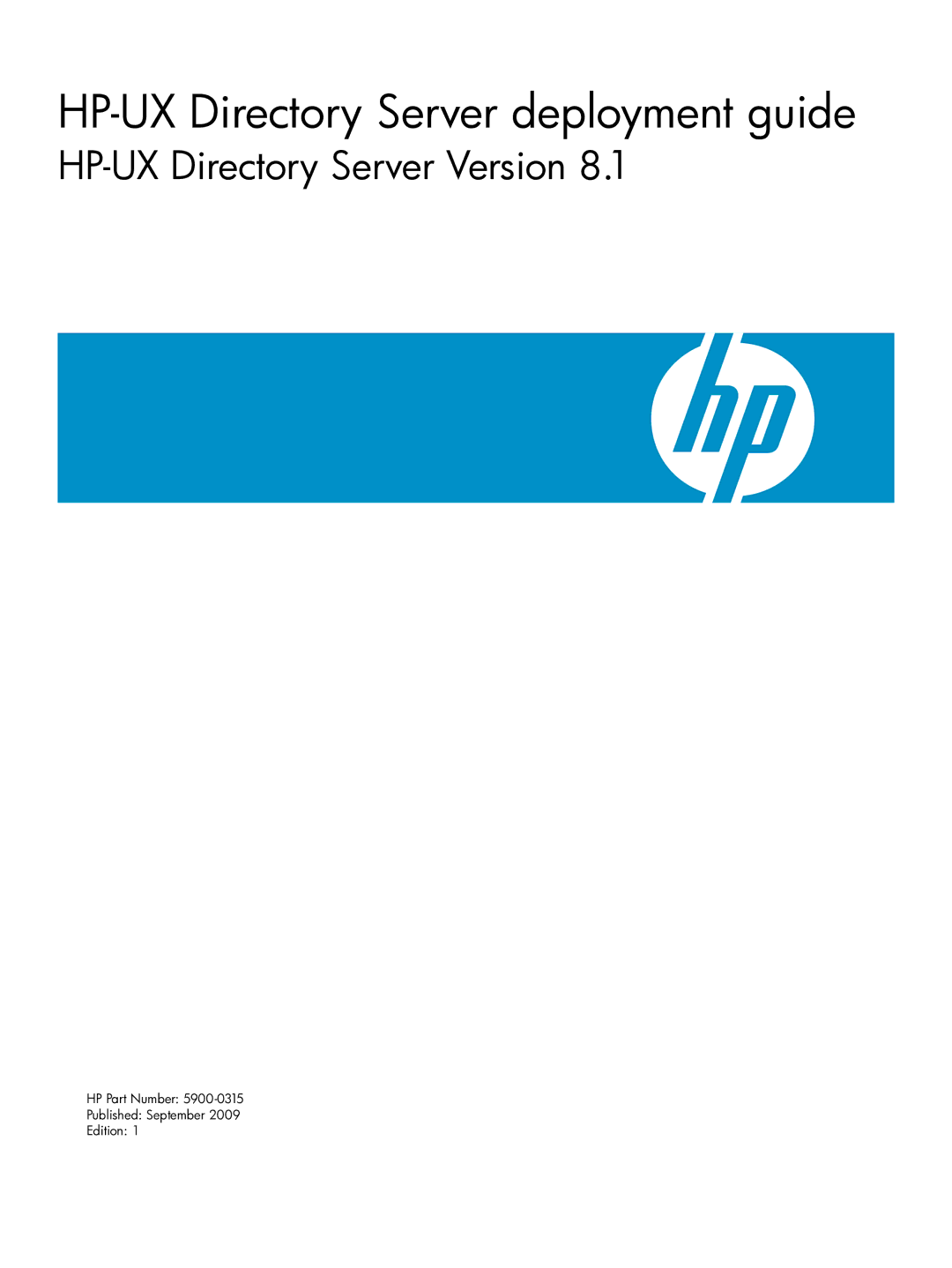 HP UX Direry Server manual HP-UX Directory Server deployment guide 