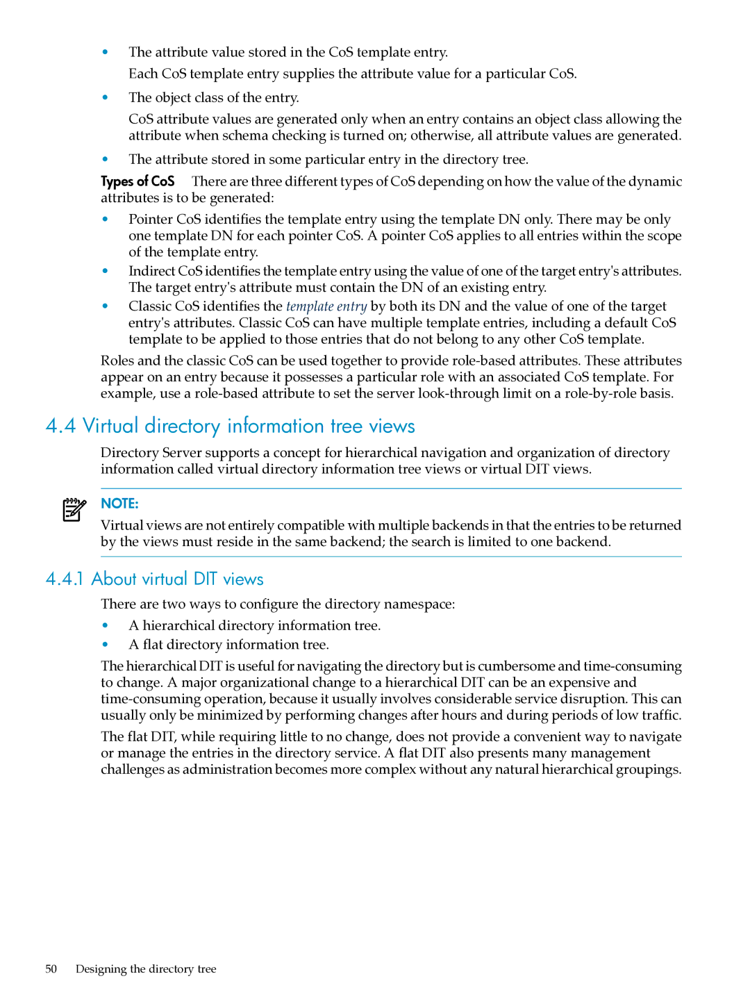 HP UX Direry Server manual Virtual directory information tree views, About virtual DIT views 