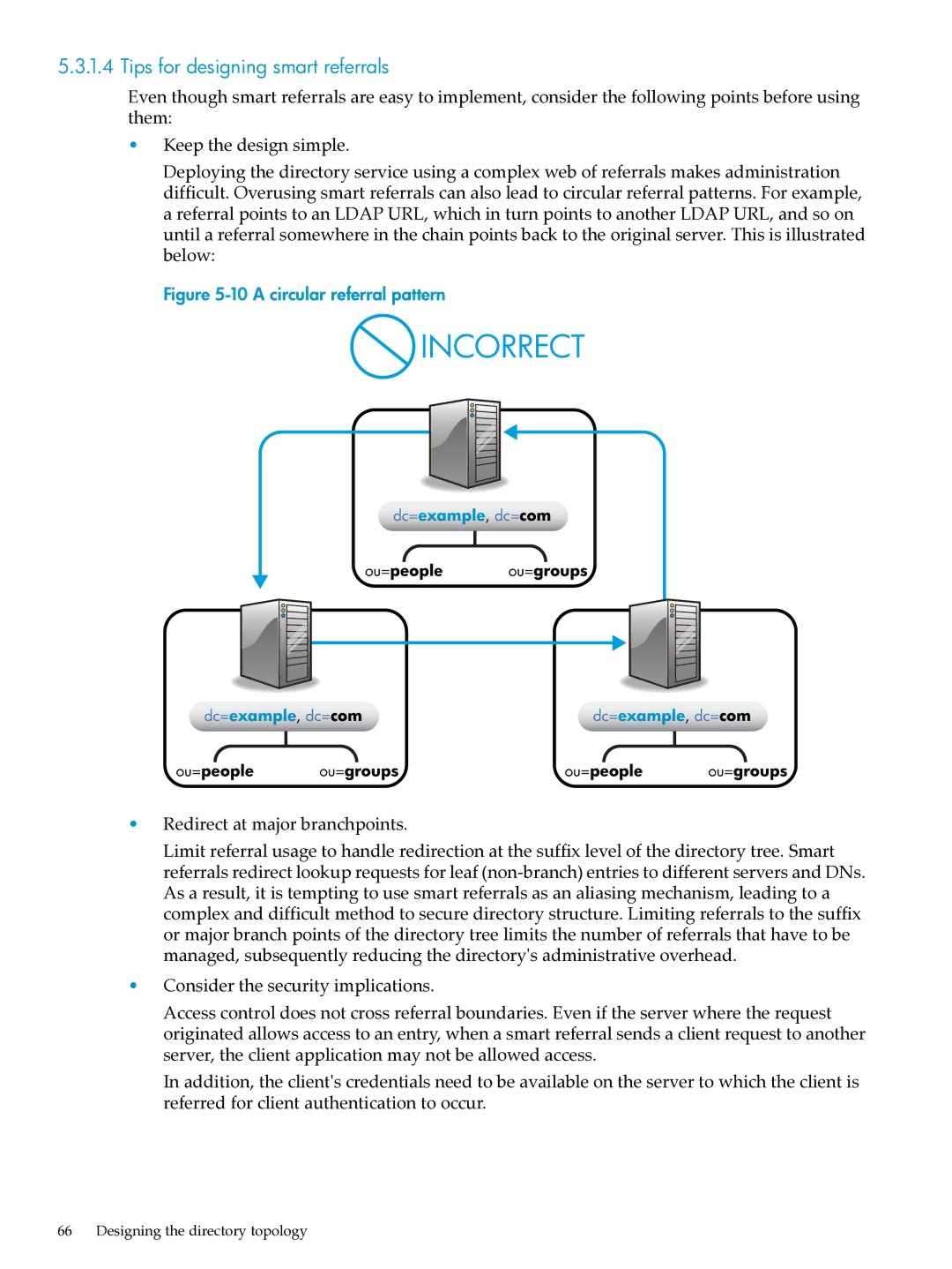 HP UX Direry Server manual Tips for designing smart referrals, a circular referral pattern 