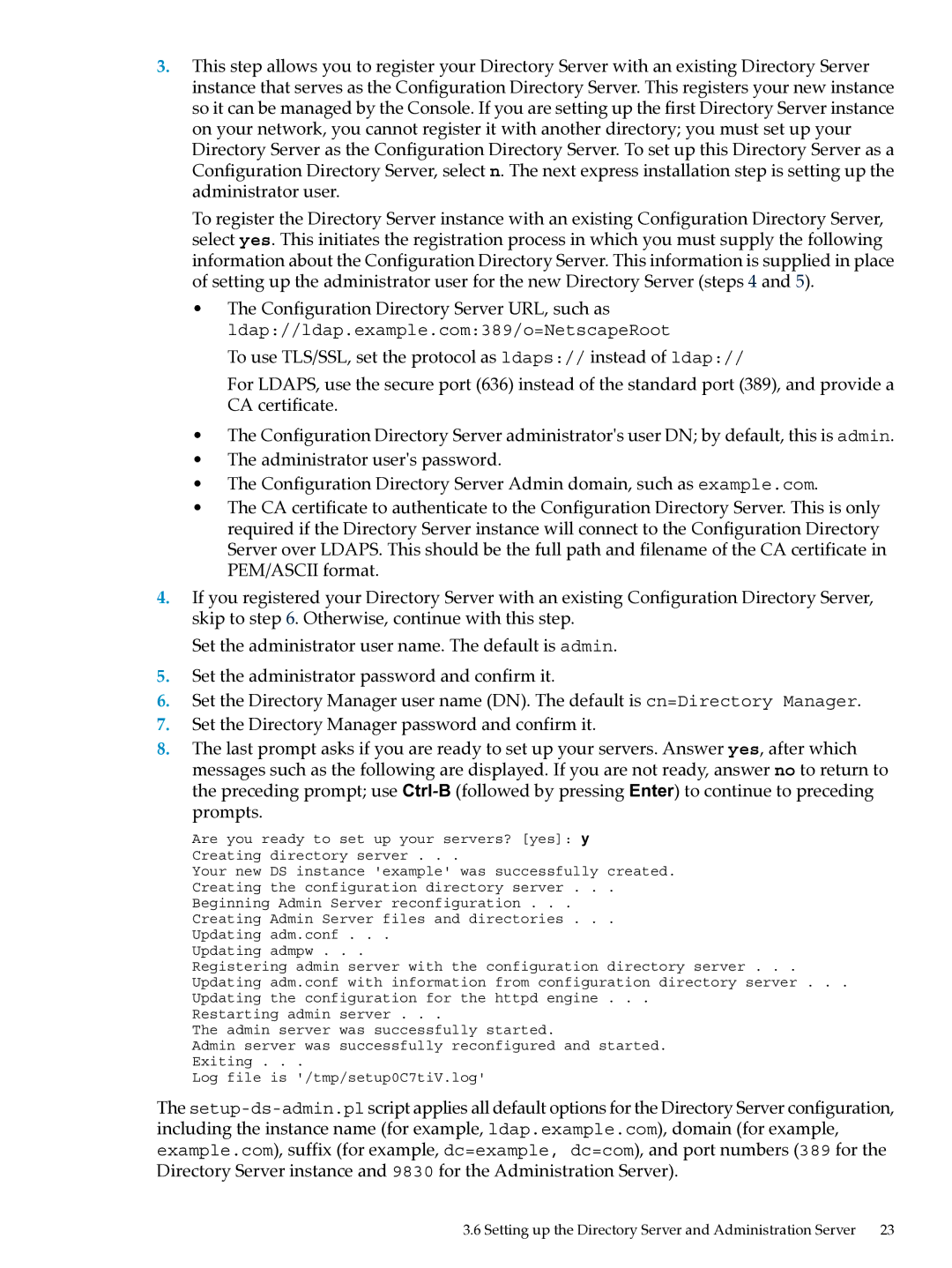 HP UX Direry Server manual Setting up the Directory Server and Administration Server 