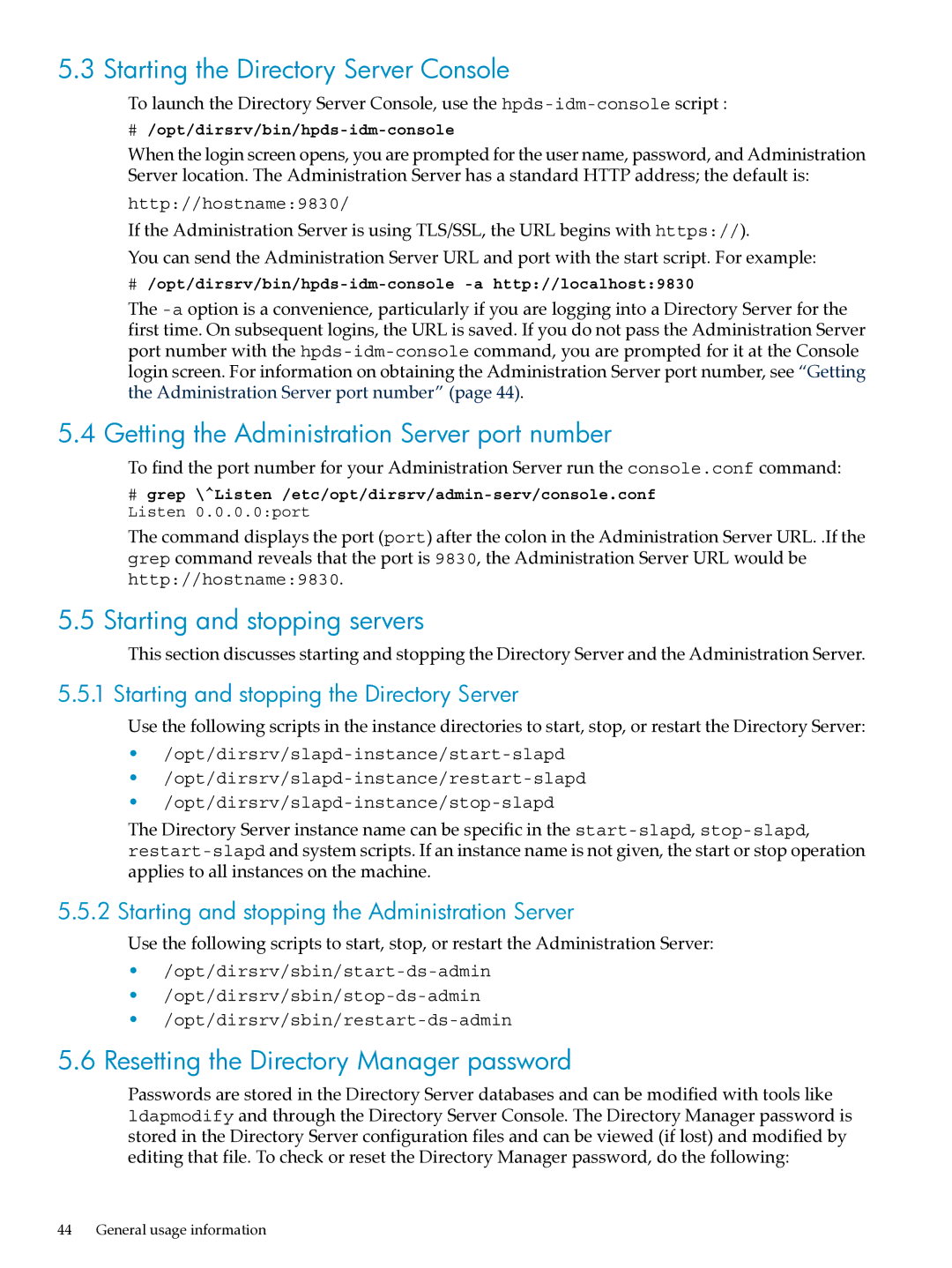 HP UX Direry Server manual Starting the Directory Server Console, Getting the Administration Server port number 