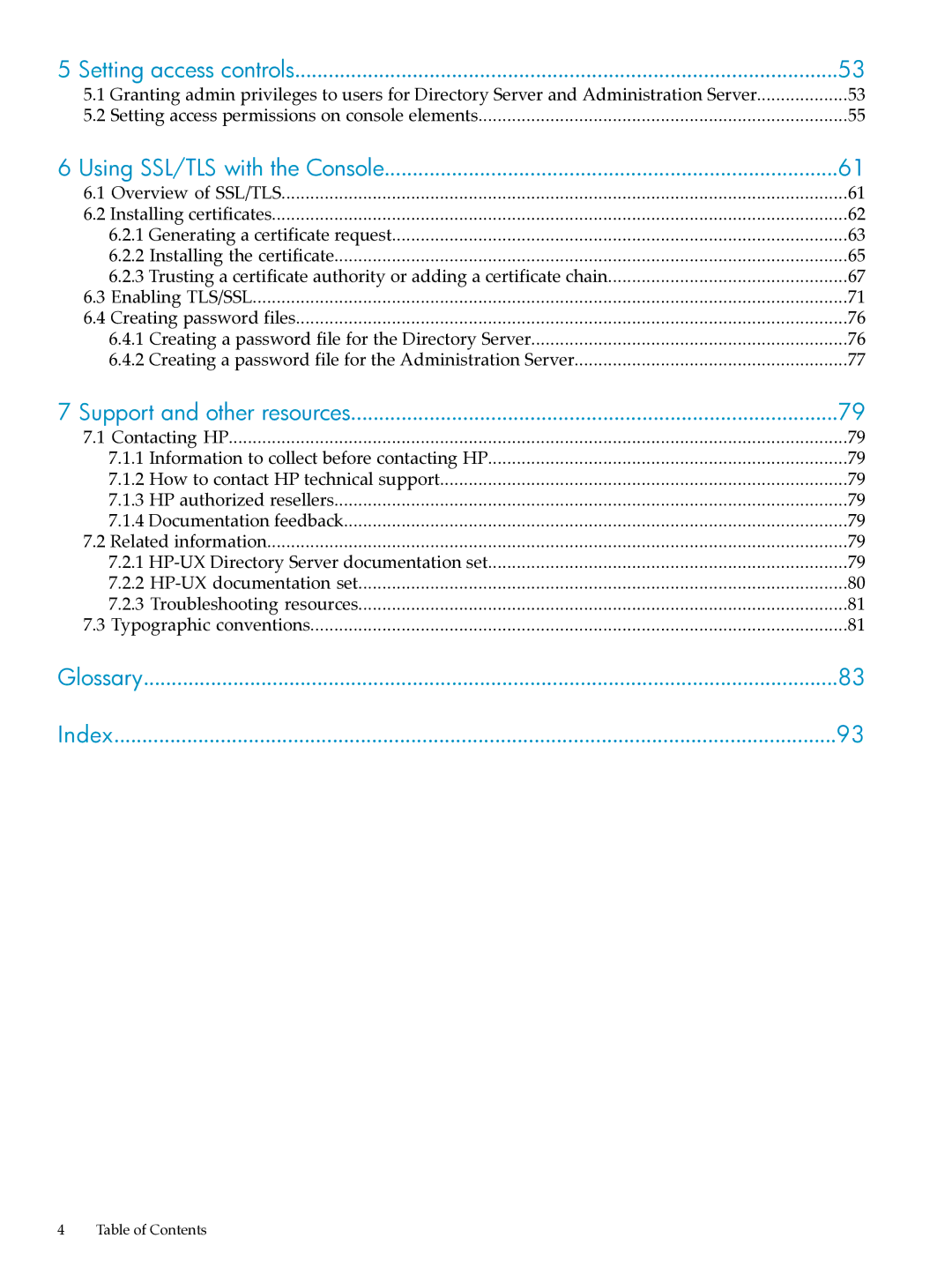 HP UX Direry Server manual Glossary Index 