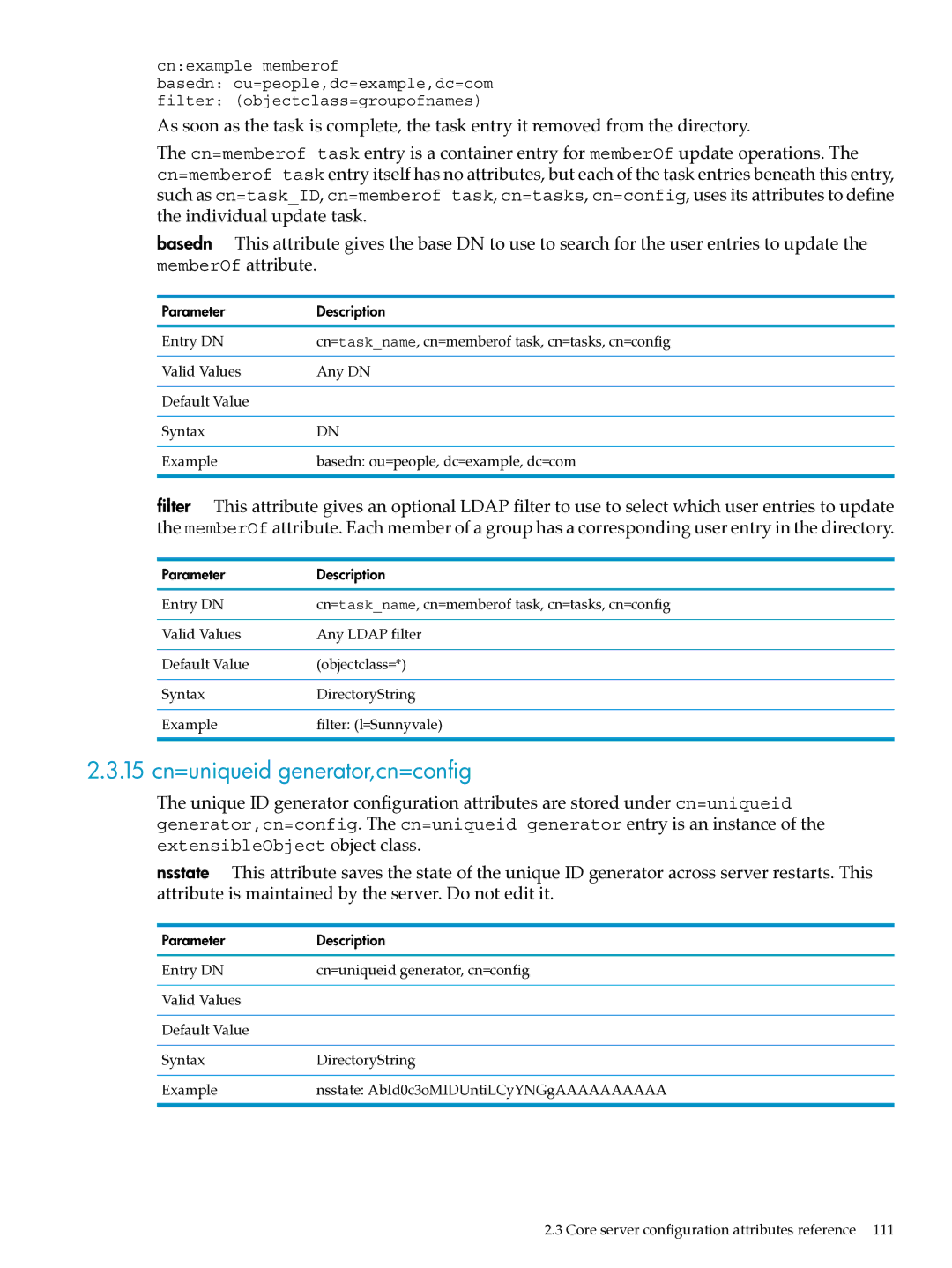 HP UX Identity Security Software manual 15 cn=uniqueid generator,cn=config 