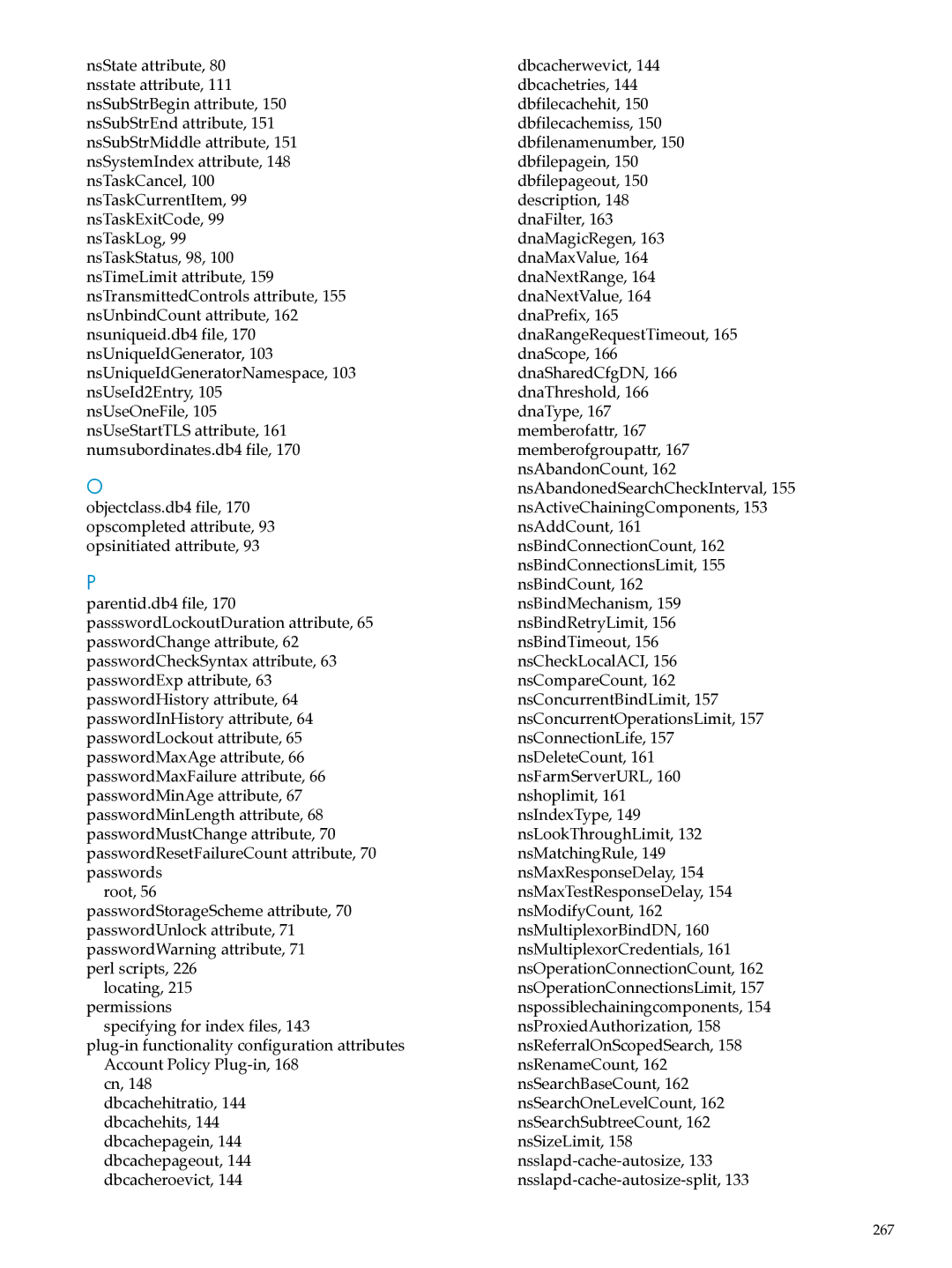 HP UX Identity Security Software manual NsAbandonedSearchCheckInterval, 267 