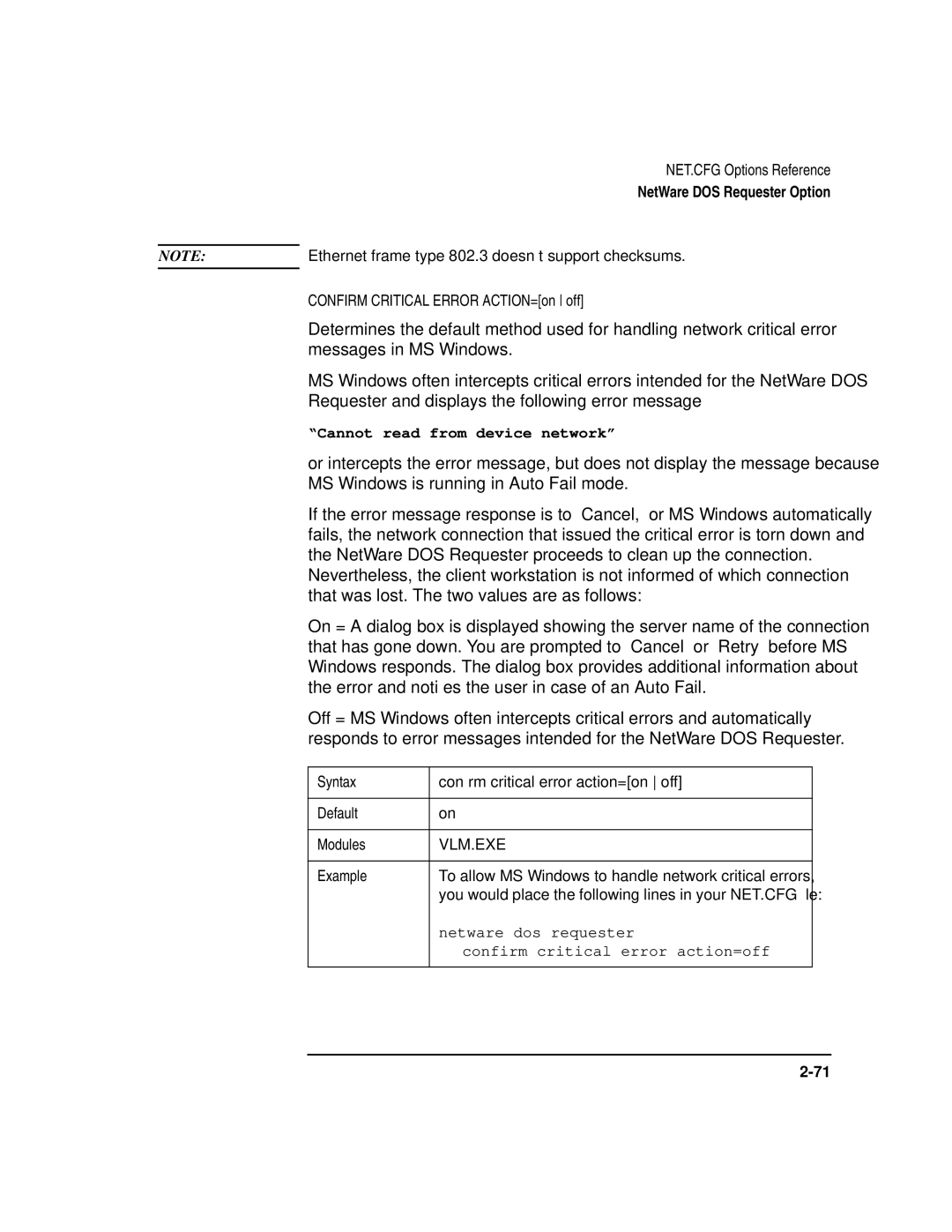 HP UX Internet and Networking Software manual Confirm Critical Error ACTION=on off, Vlm.Exe 