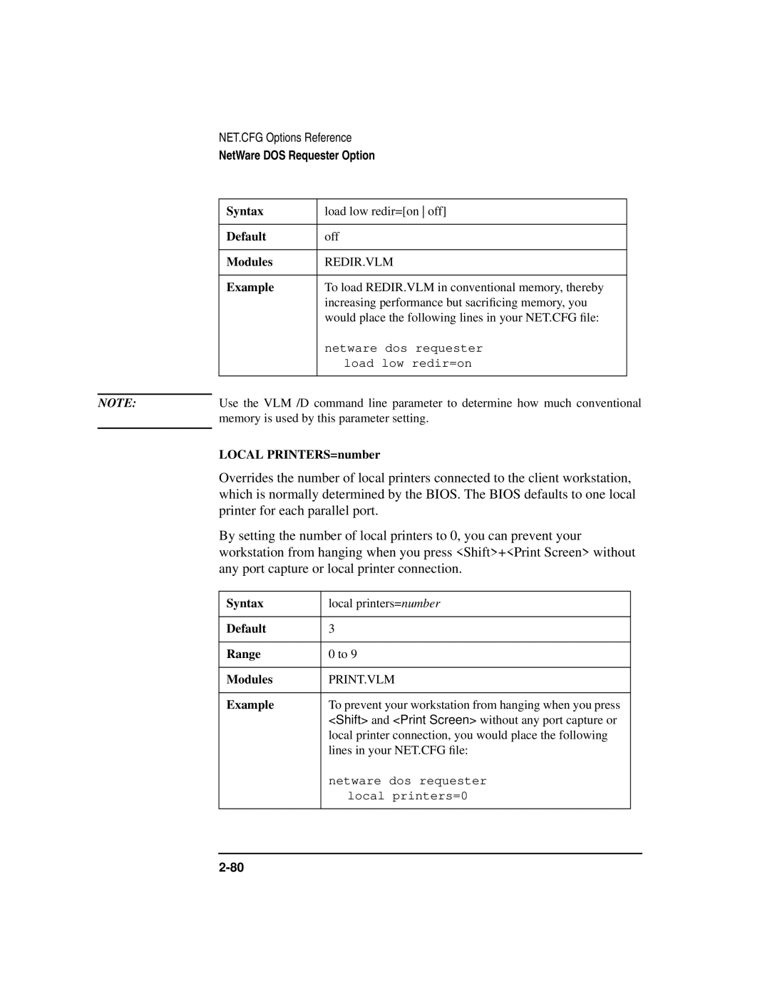 HP UX Internet and Networking Software manual Redir.Vlm, Local PRINTERS=number 