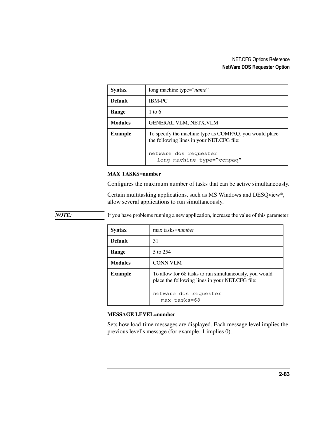 HP UX Internet and Networking Software manual Allow several applications to run simultaneously, Ibm-Pc, MAX TASKS=number 