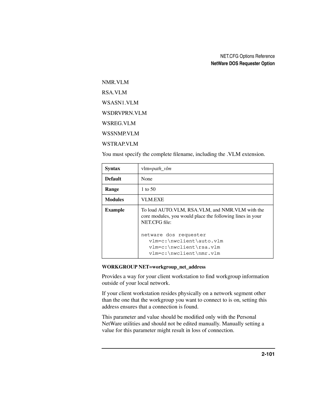 HP UX Internet and Networking Software manual Default, Workgroup NET=workgroupnetaddress 