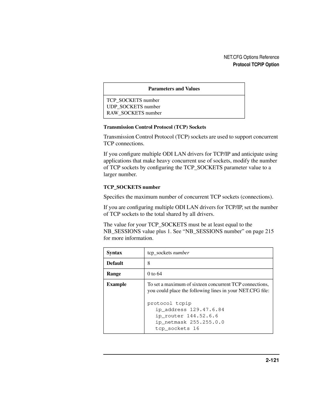 HP UX Internet and Networking Software manual Transmission Control Protocol TCP Sockets, Tcpsockets number 