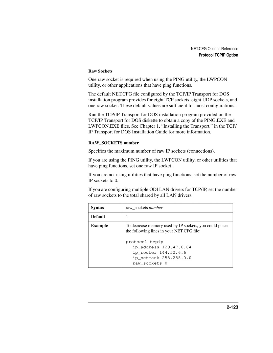 HP UX Internet and Networking Software manual Raw Sockets, Rawsockets number 