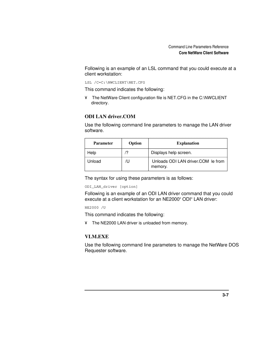 HP UX Internet and Networking Software manual ODI LAN driver.COM, Vlm.Exe 