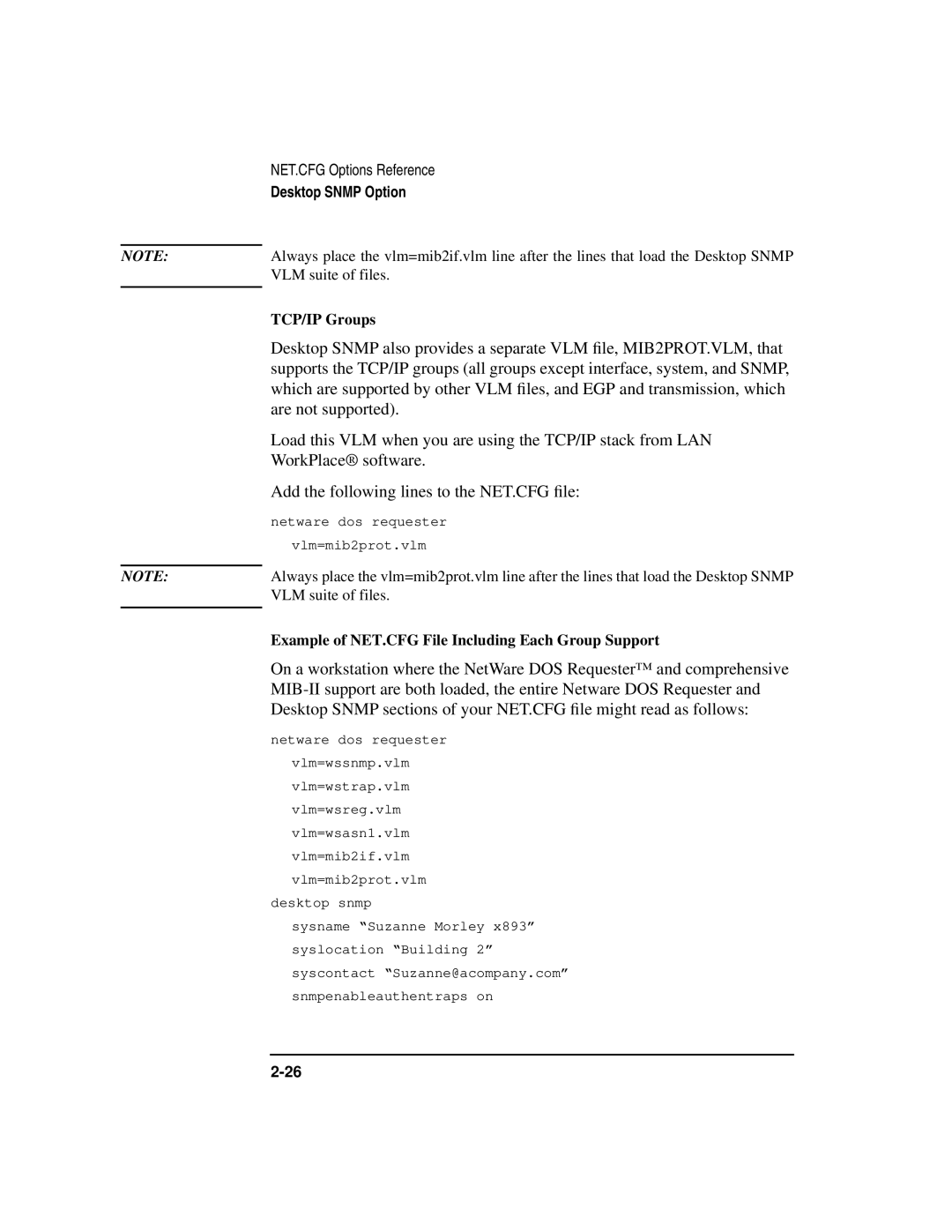 HP UX Internet and Networking Software manual TCP/IP Groups, Example of NET.CFG File Including Each Group Support 